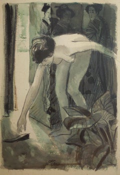 Nude with Geisha Screen
