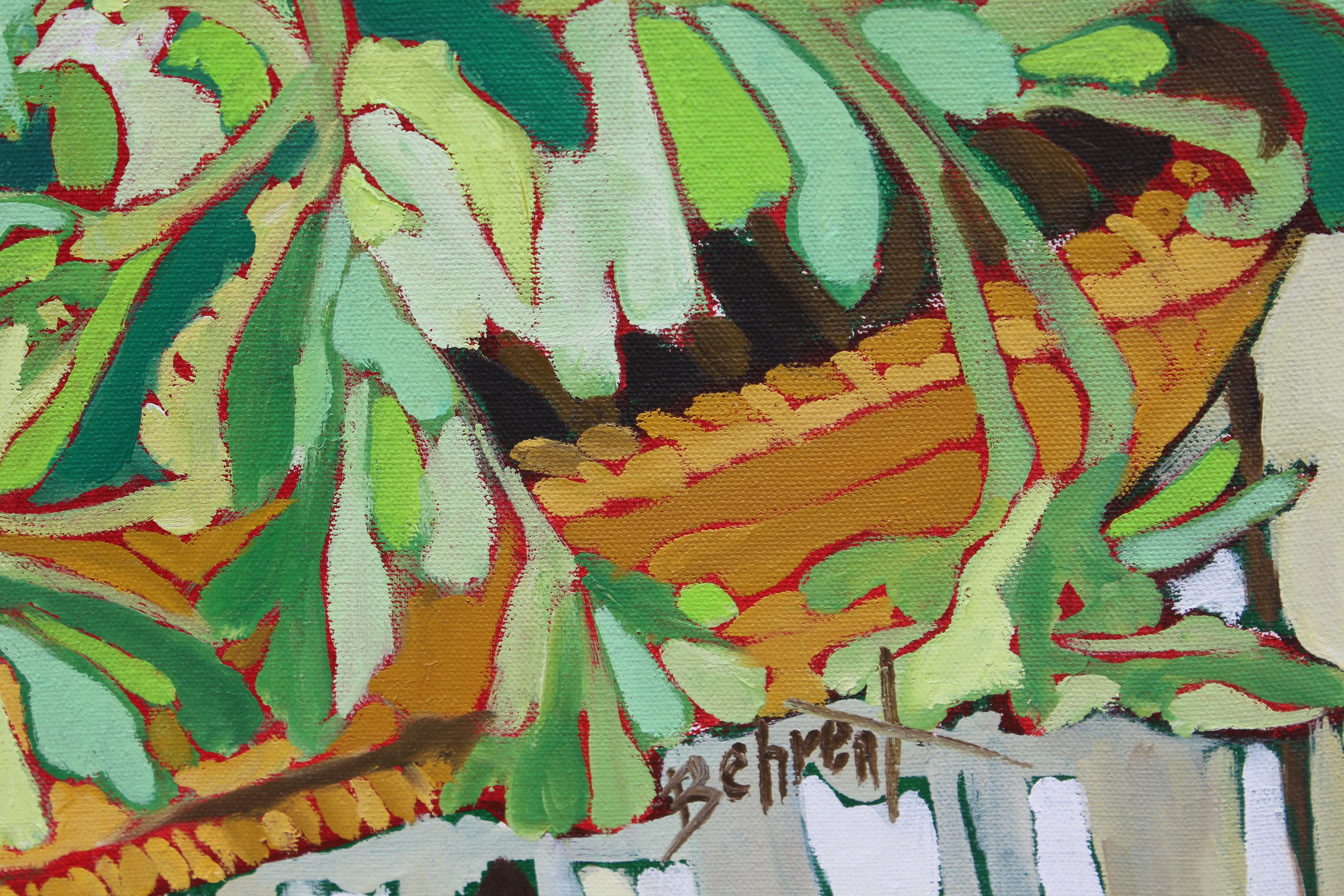 Herb Basket  - Painting by Cathy Behrent