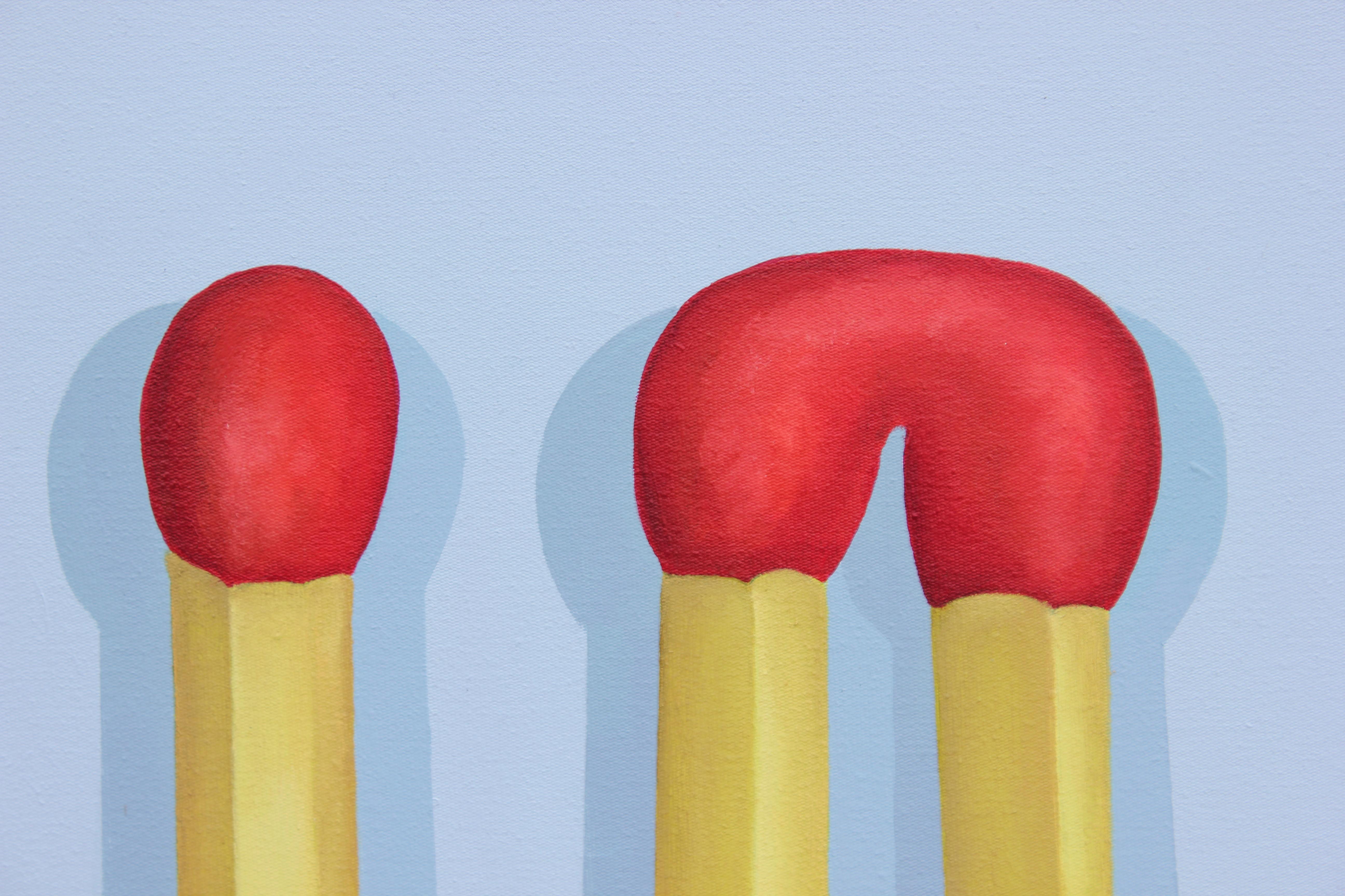 Set of Four Abstract Surrealist Match Paintings 3
