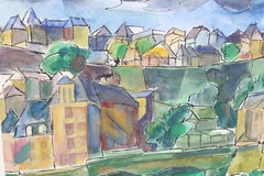 "Cloudy Day" Colorful Impressionist Landscape