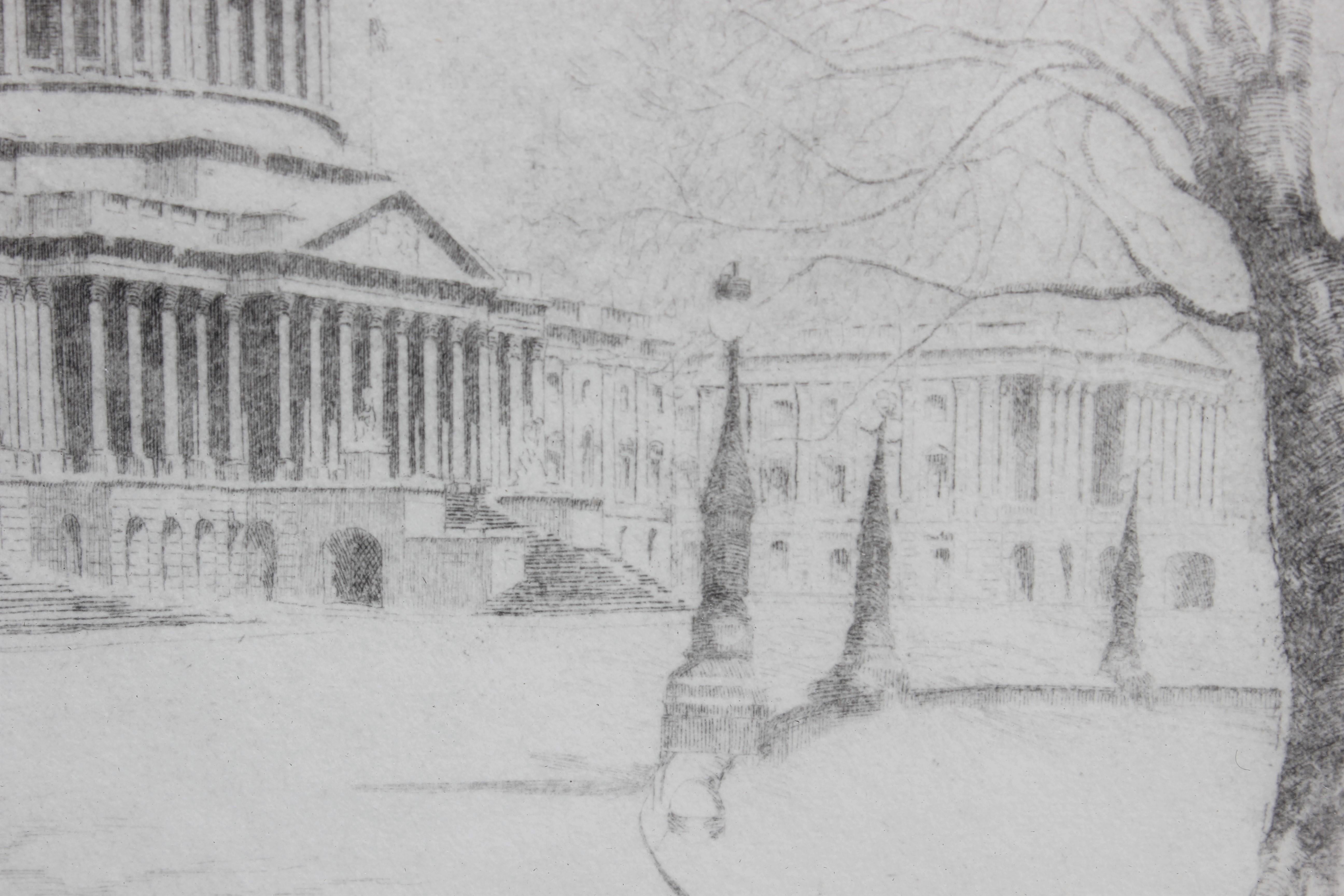 Drawing of the Capitol done in 1973. It is a special edition for Republican National Association. Edition 422 out of 1,500. 
Framed in a wood frame with a white matte. 
Signed and Titled by the artist. 

Dimensions without Frame: H 9.5 in x W 11 in.