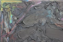 "Black Prophet" Large Impasto Expressionist Painting