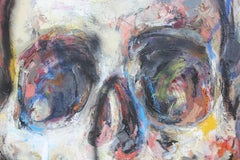 "Spinal Cracker" Impasto Painting of a Skull