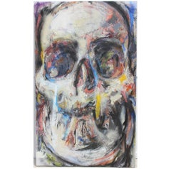 "Spinal Cracker" Impasto Painting of a Skull