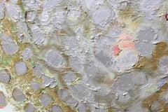 Large Impasto Silver Expressionist Painting