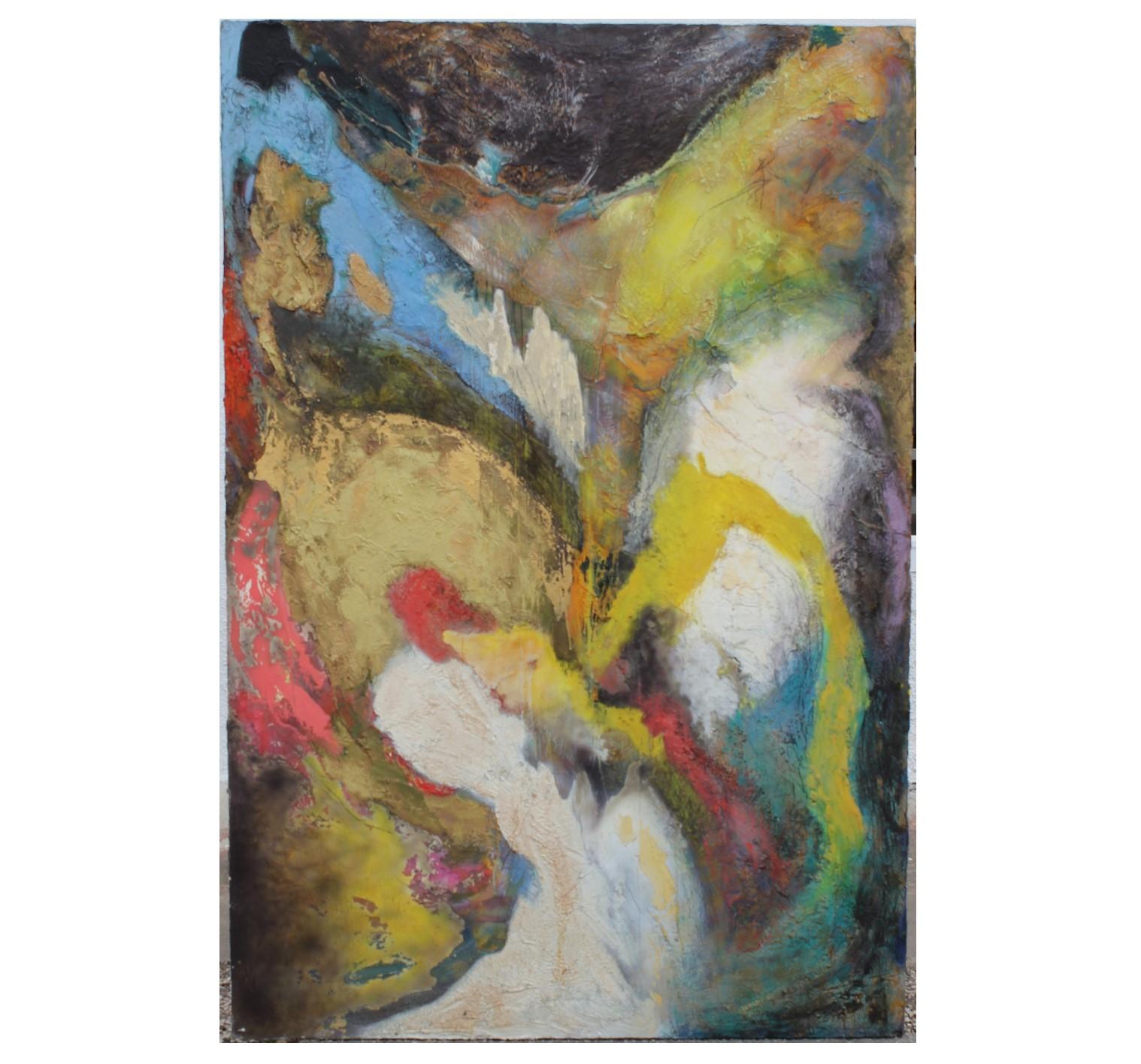 Geoff Hippenstiel "Huffer" Colorful Expressionist Impasto Painting at