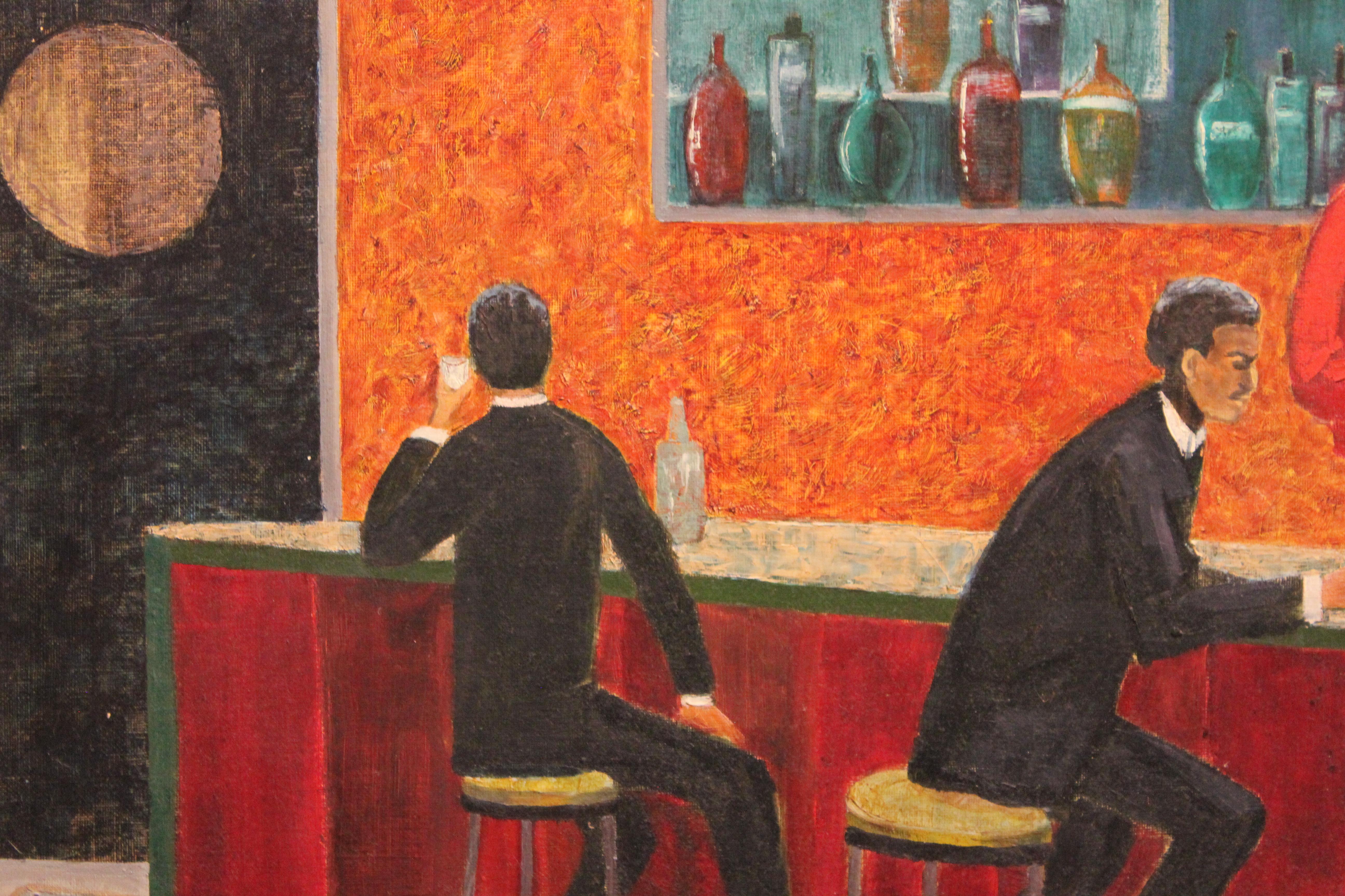 bar scene painting