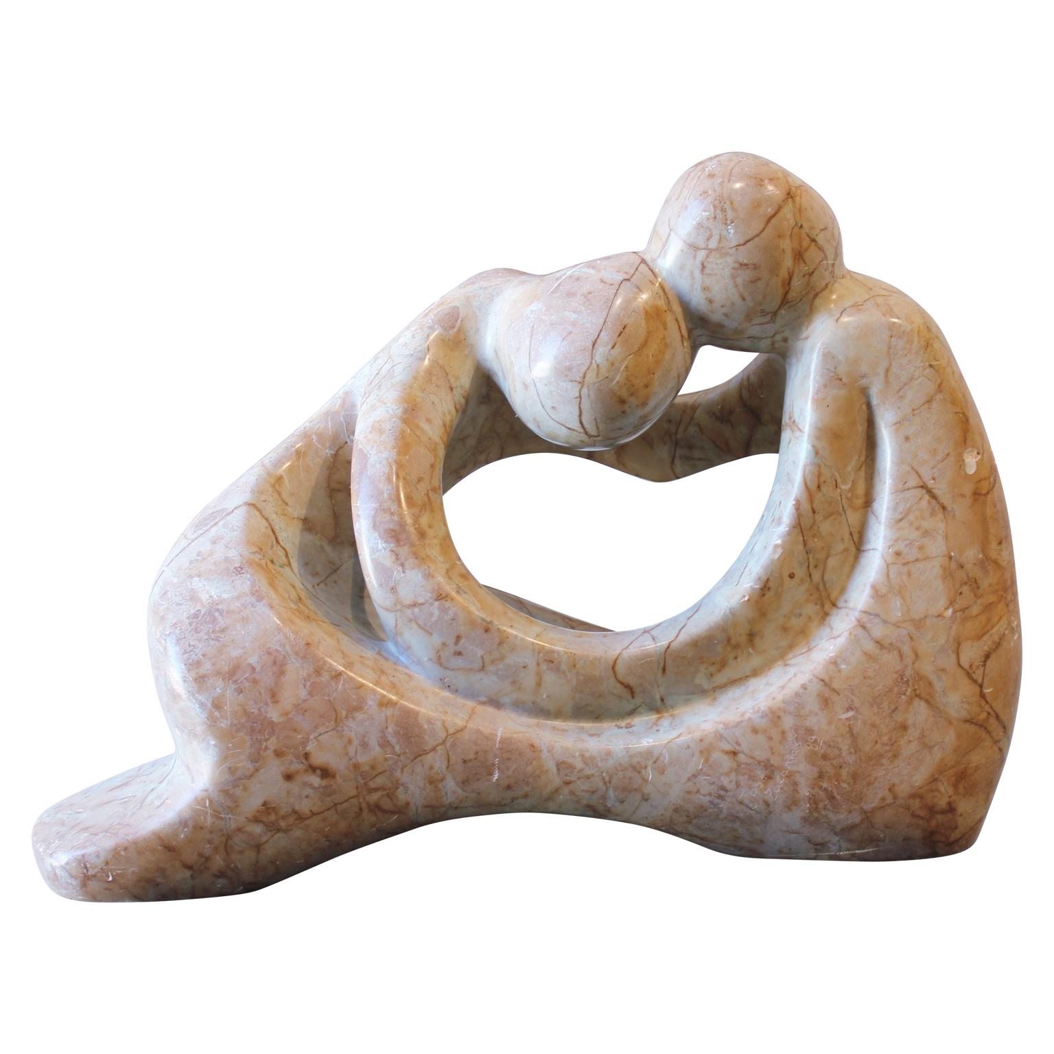 Jose Zacarias Abstract Sculpture - Two Embracing Figures