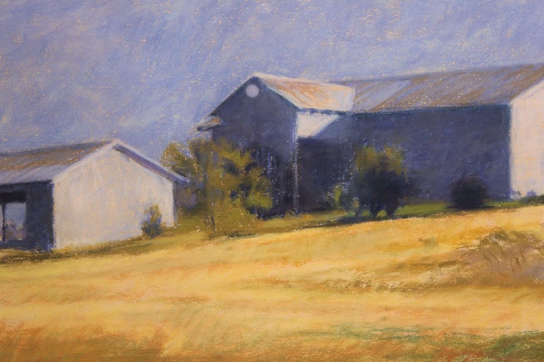 Pastel Landscape with a Farm House and Barn - Art by Pauline Howard 