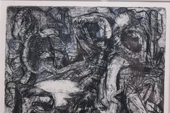 "Here She Is" Black and White Abstract Lithograph Edition 1 of 4