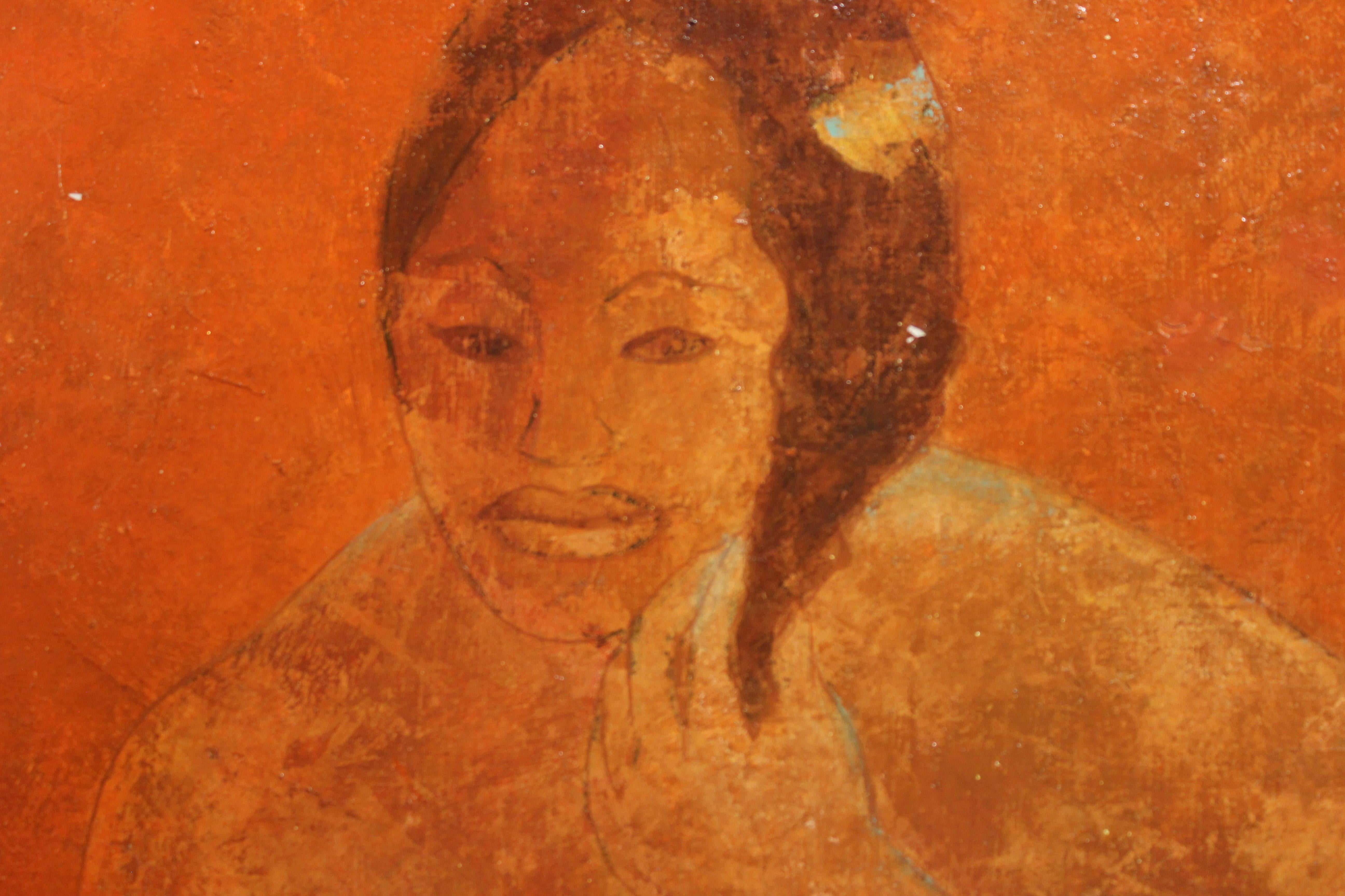 tahitian girl painting