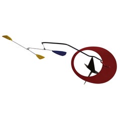 Primary Colored Geometric Kinetic Sculpture/ Stabiles