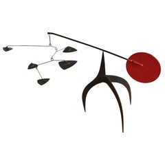 Red and Black Geometric Kinetic Sculpture