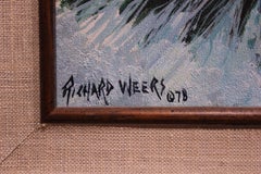 Stormy Seascape with Seagull Flying and Crashing Waves