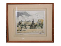 "Drottingholm" Palace Etching on Silk