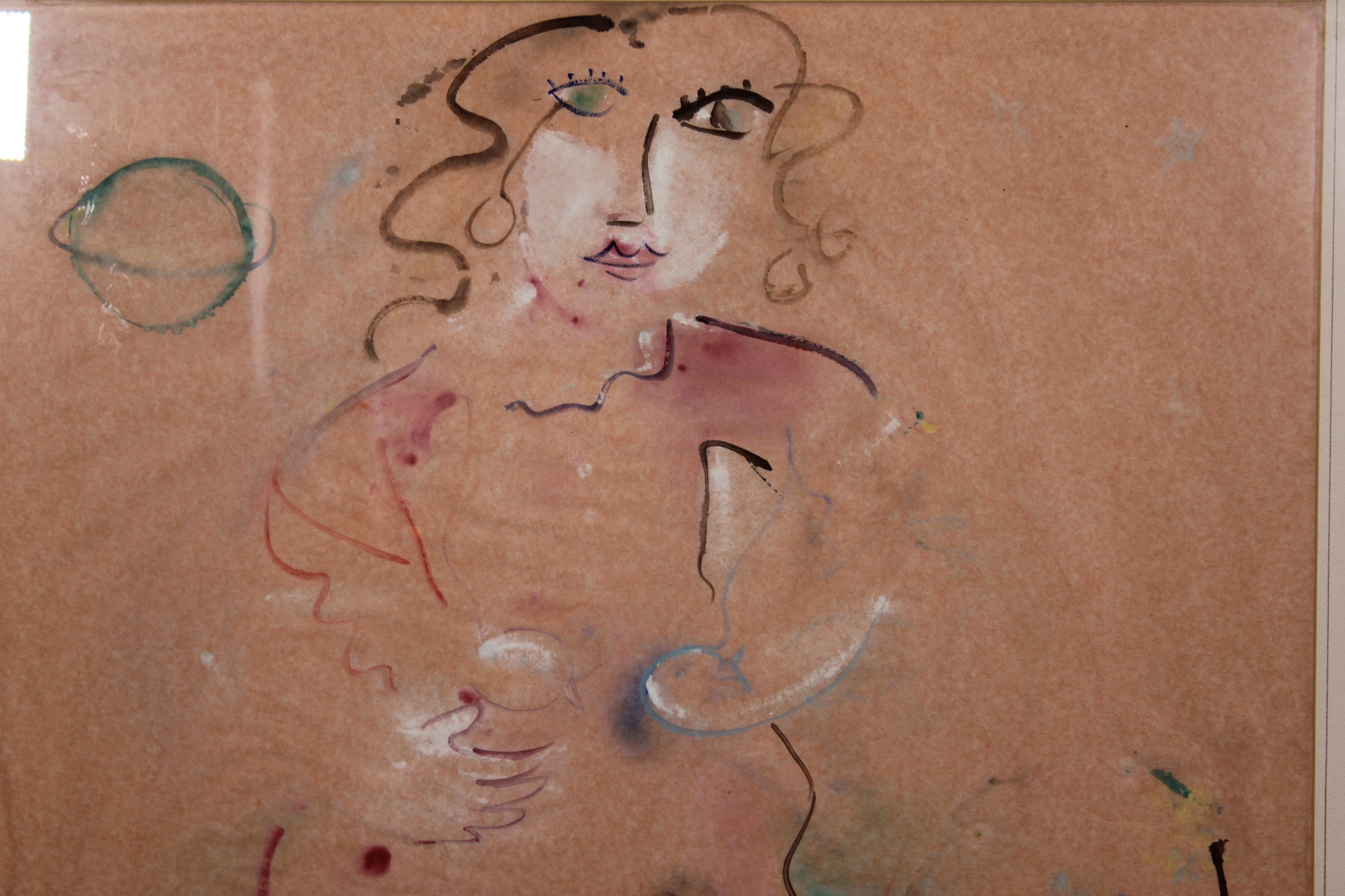 Figure of a Women in the Style of Picasso's Work - Painting by Hal Marcus