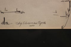 Dibujo a tinta de una casa de campo por un artista de Houston