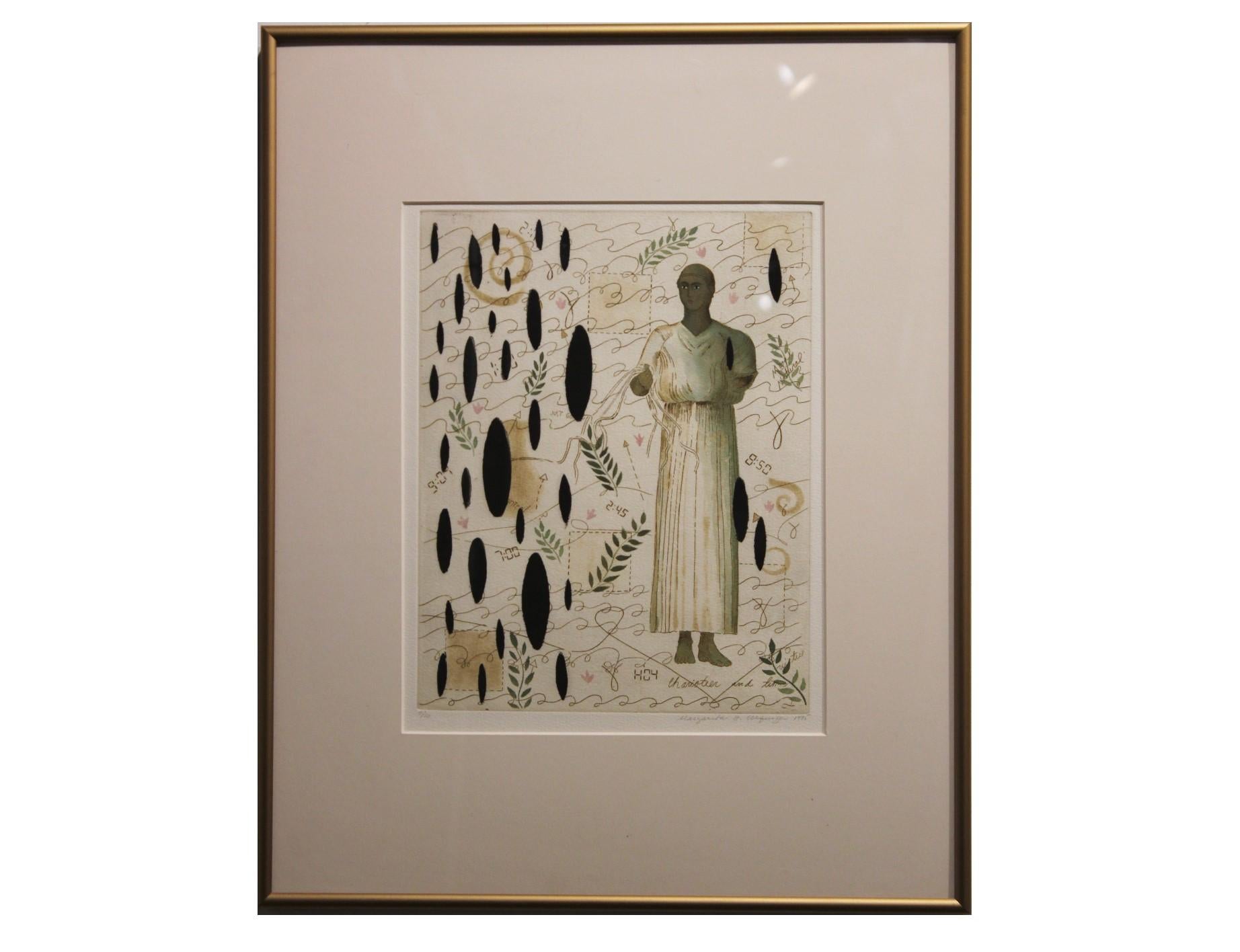 Margarita Urquiza Abstract Print - "Charioteer and Time" Roman Themed Print from the Delphi Series