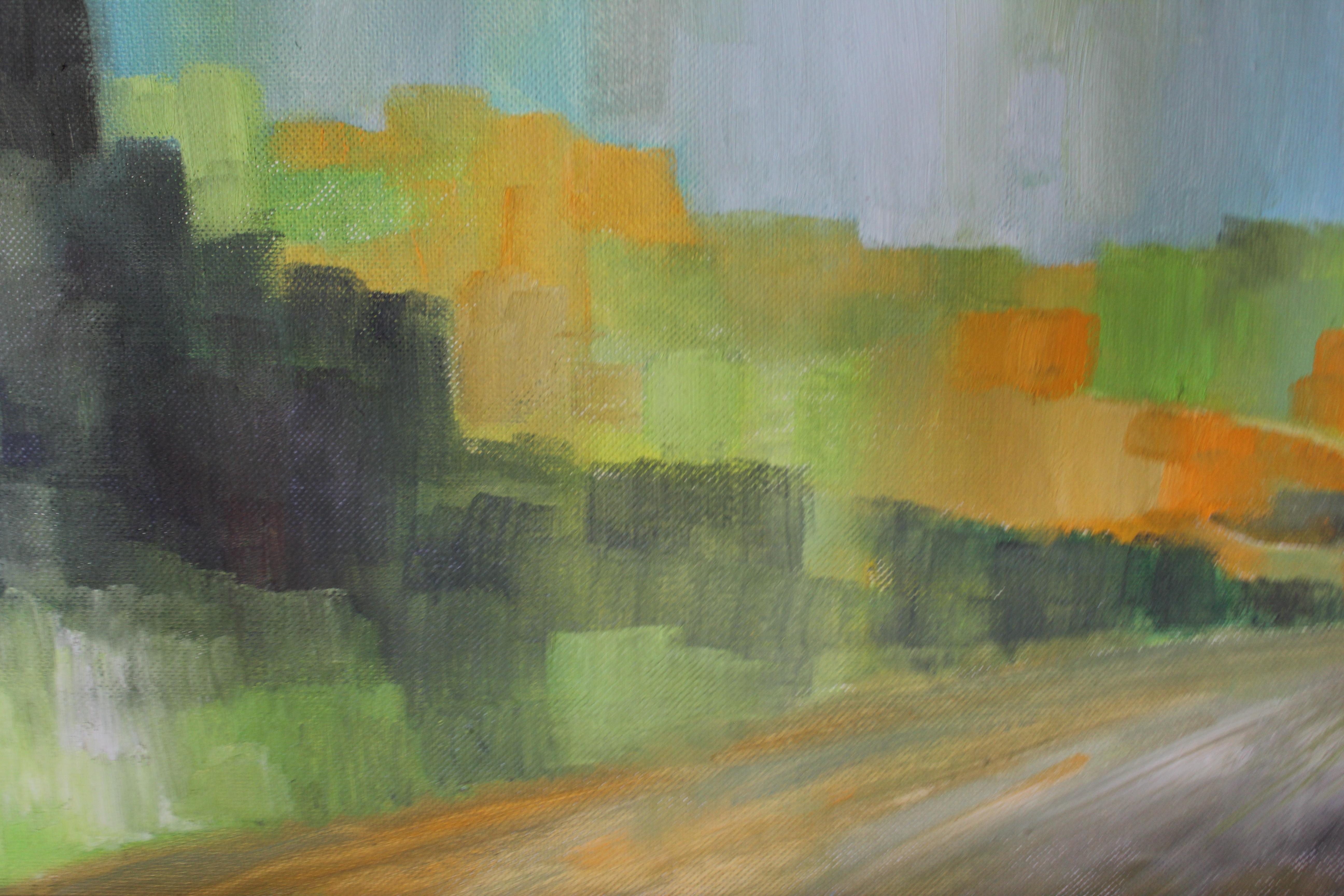 Peinture impressionniste à tonalité naturelle « Speeding »  - Painting de Paul Sprohge