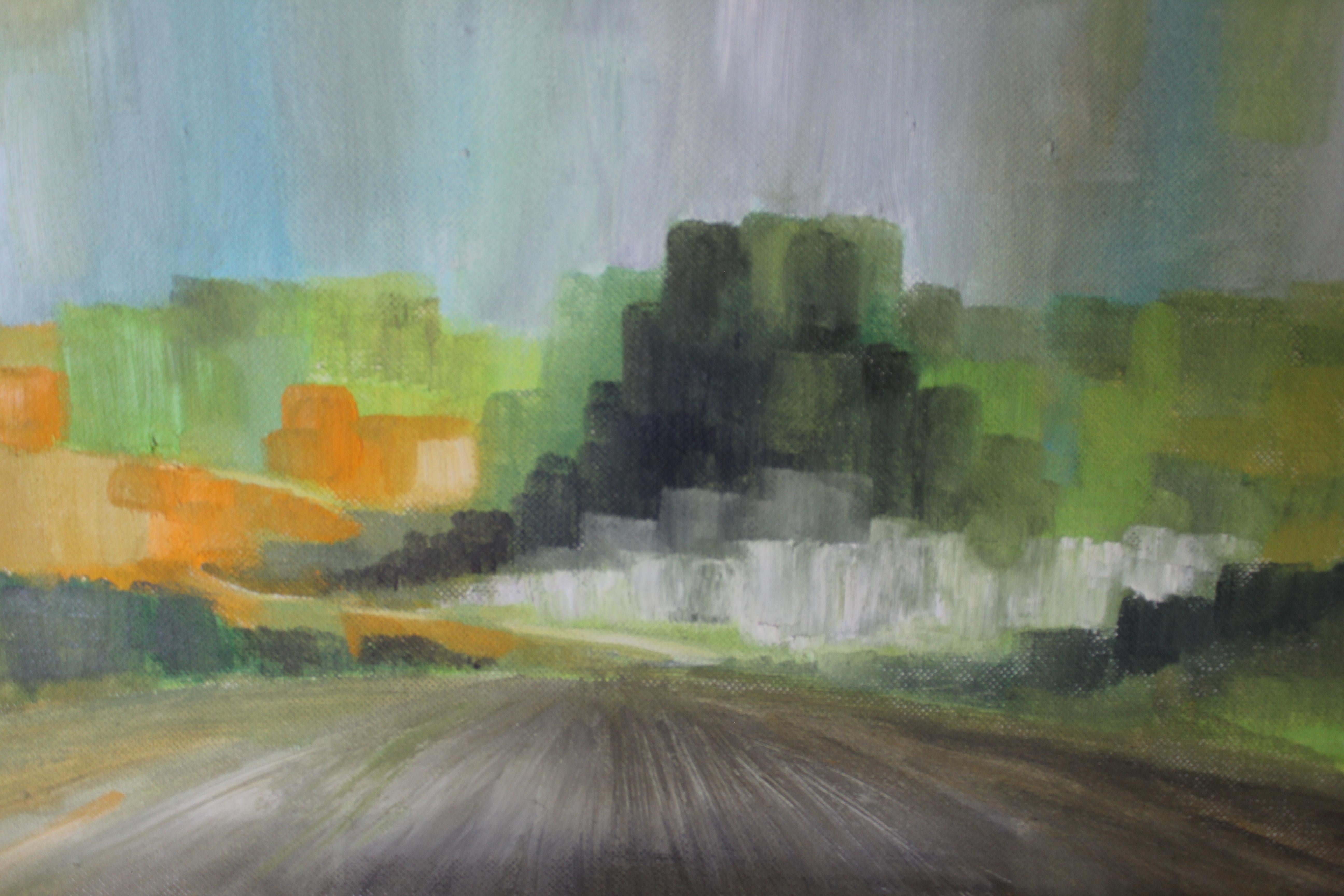 Peinture impressionniste à tonalité naturelle « Speeding »  - Impressionnisme Painting par Paul Sprohge