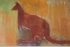 "Marsupial" Abstract Impressionist Lithograph of a Kangaroo Edition 3 of 4