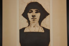 "Woman with Kerchief" Black and White Portrait Edition 4 of 50