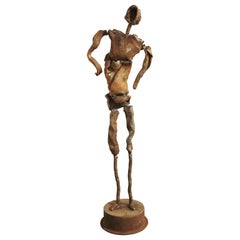 "La danseuse" Sculpture figurative en acier avec socle