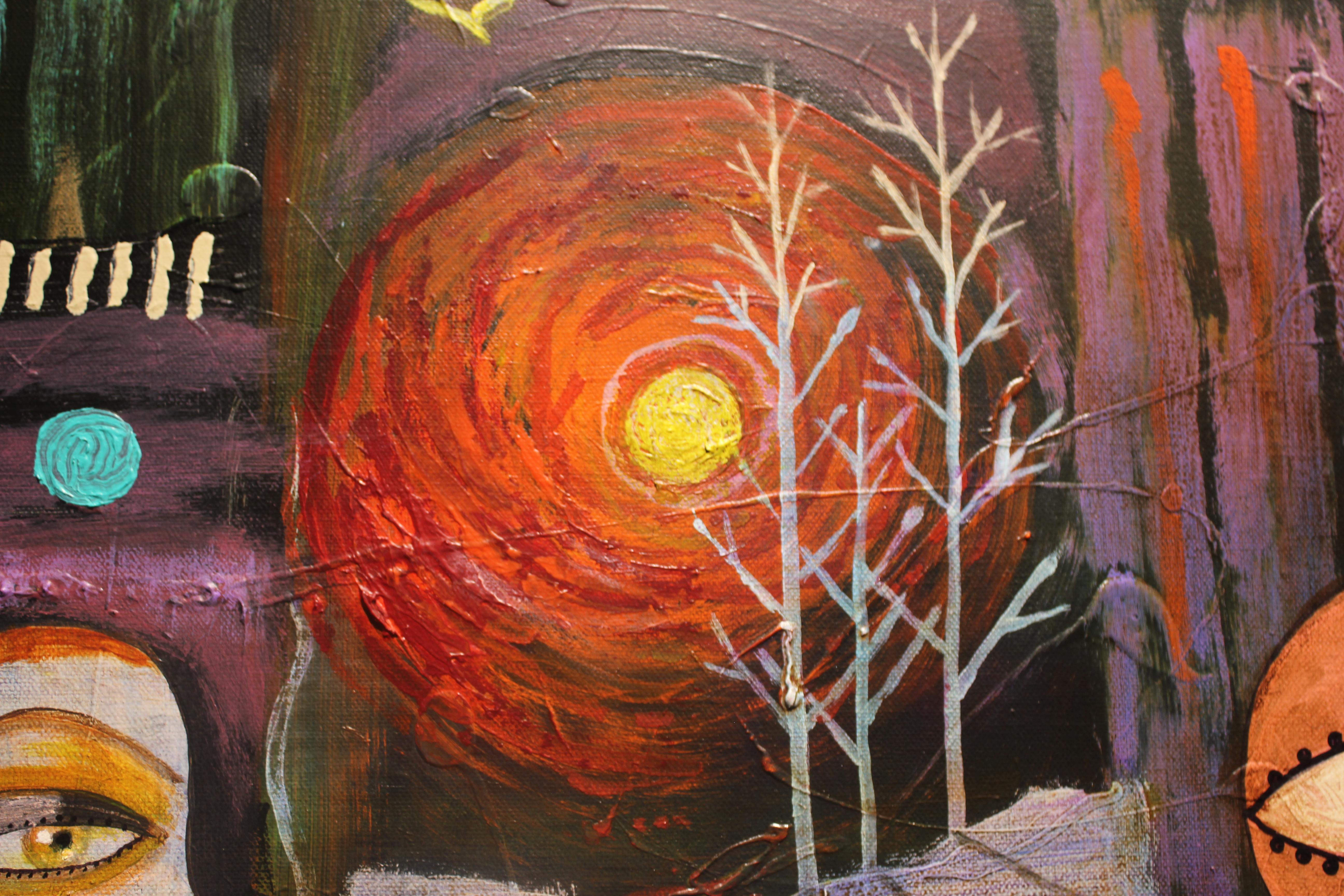Abstract Surrealist Painting with a Female Figure 1