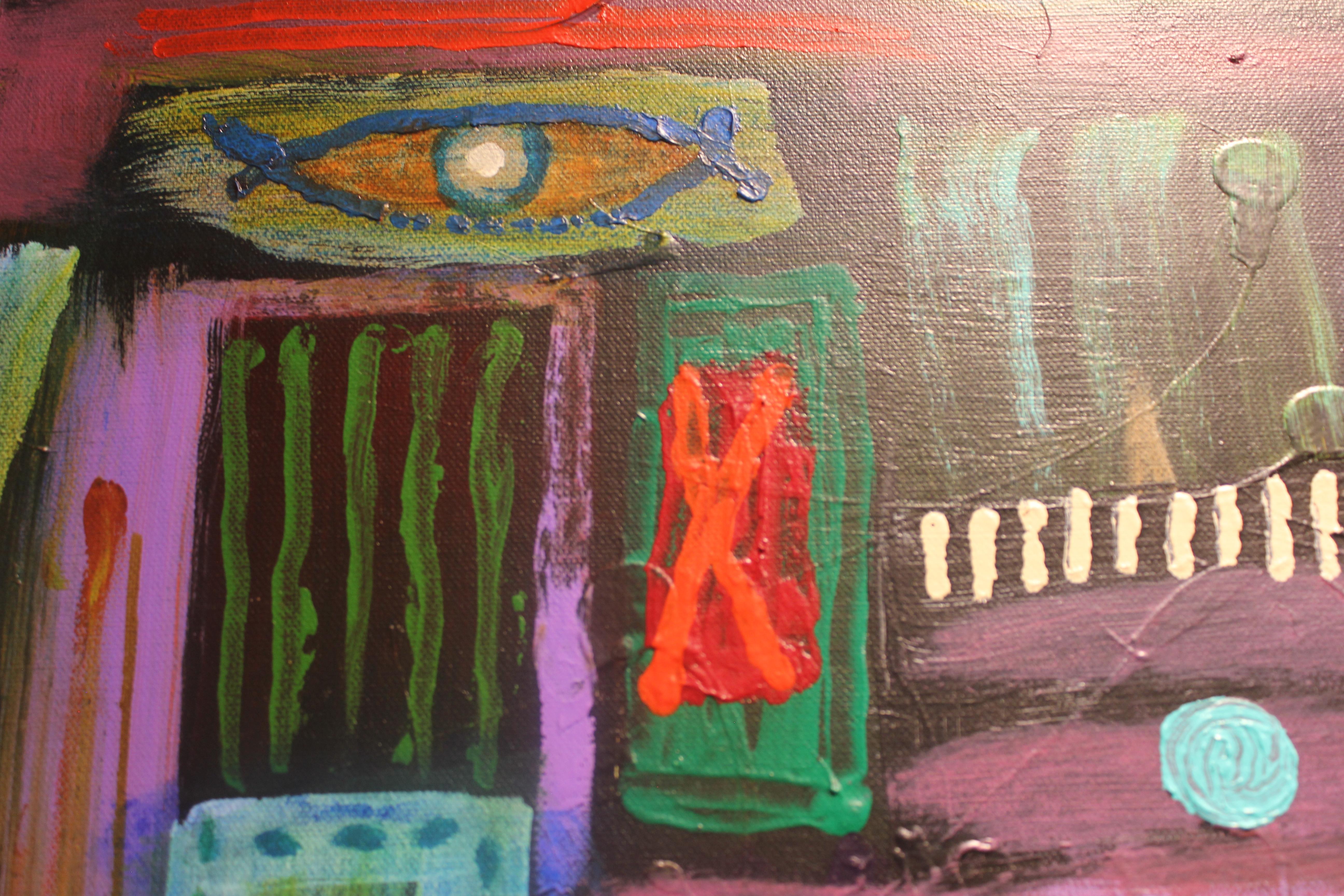 Abstract Surrealist Painting with a Female Figure 2