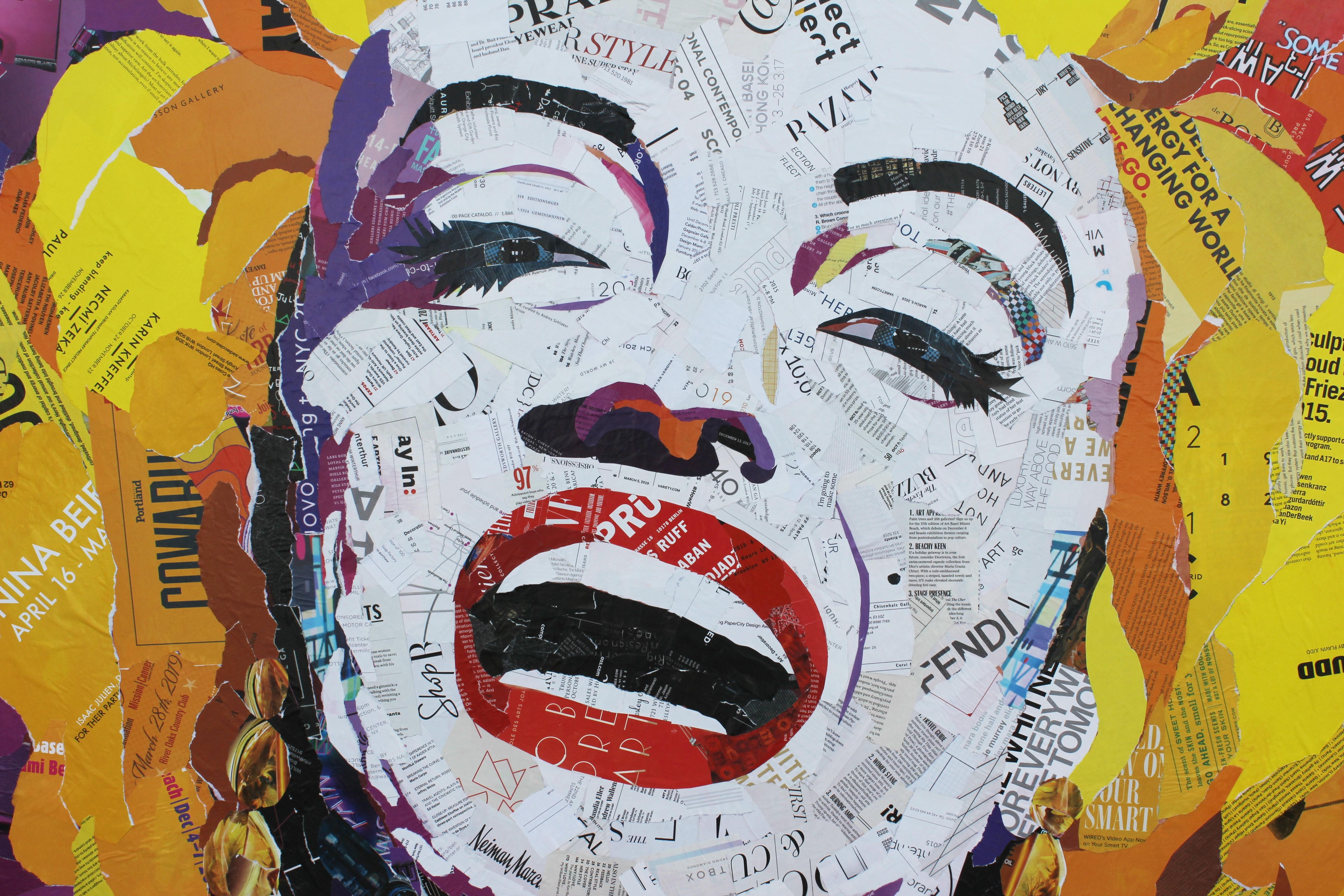Jim Hudek Colourful Pop Assemblage Portrait Of Marilyn Monroe At 1stdibs