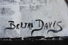 Organic and Geometric Assemblage Painting with Red