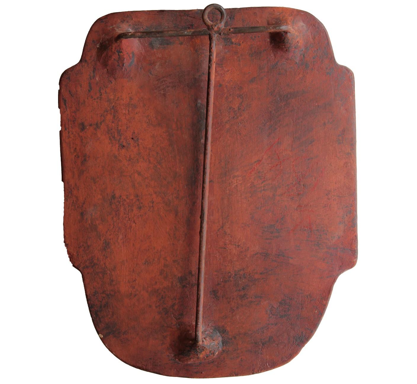 Terracotta Mask Wall Sculpture - Brown Figurative Sculpture by (In the Style of) Pablo Picasso