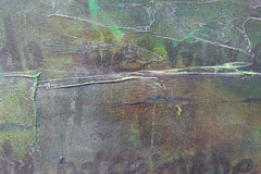 Contemporary Two Toned Triptych with Calligraphy