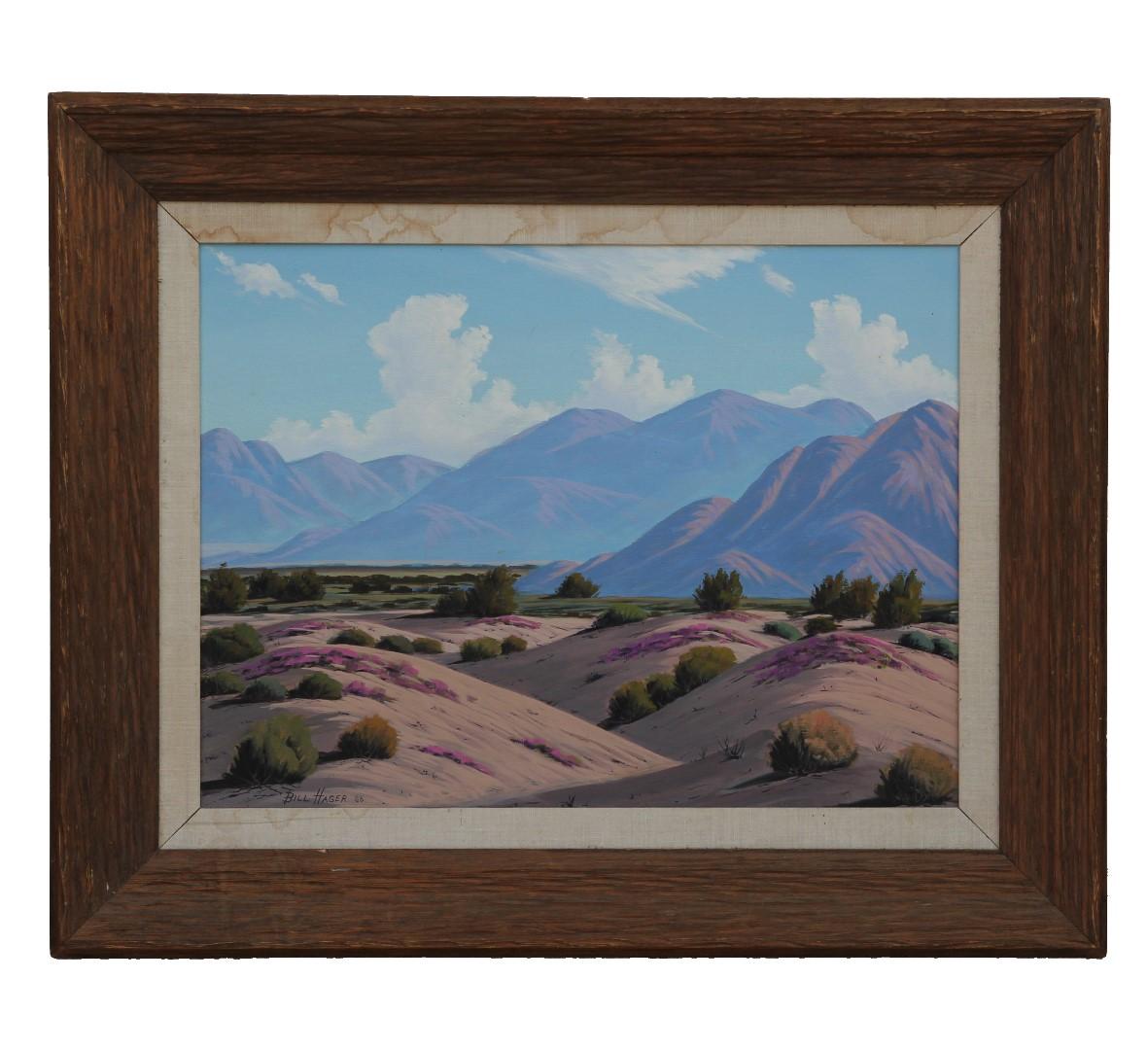 Peinture de paysage californien idéalisé du désert - Painting de Bill Hager