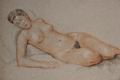 Naturalistic Study of a Reclining Nude Woman