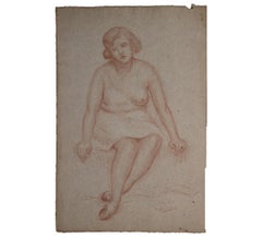 Étude de portrait d'une femme assise