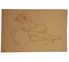 Figurative Study of a French Nude Woman