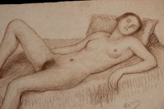 Reclining Naturalistic Nude Woman Study