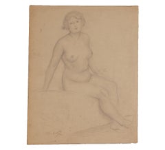 Studio naturalistico di donna nuda seduta