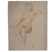 Naturalistic Seated Nude Study 