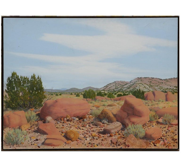 Dennis Culver Realistic Desert Landscape Painting At 1stdibs
