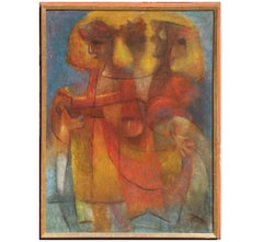 "Carnival" Early Texan Cubist Painting