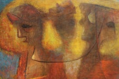 "Carnival" Early Texan Cubist Painting