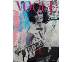 Sophia Loren Pop Art Collage Portrait with Vogue