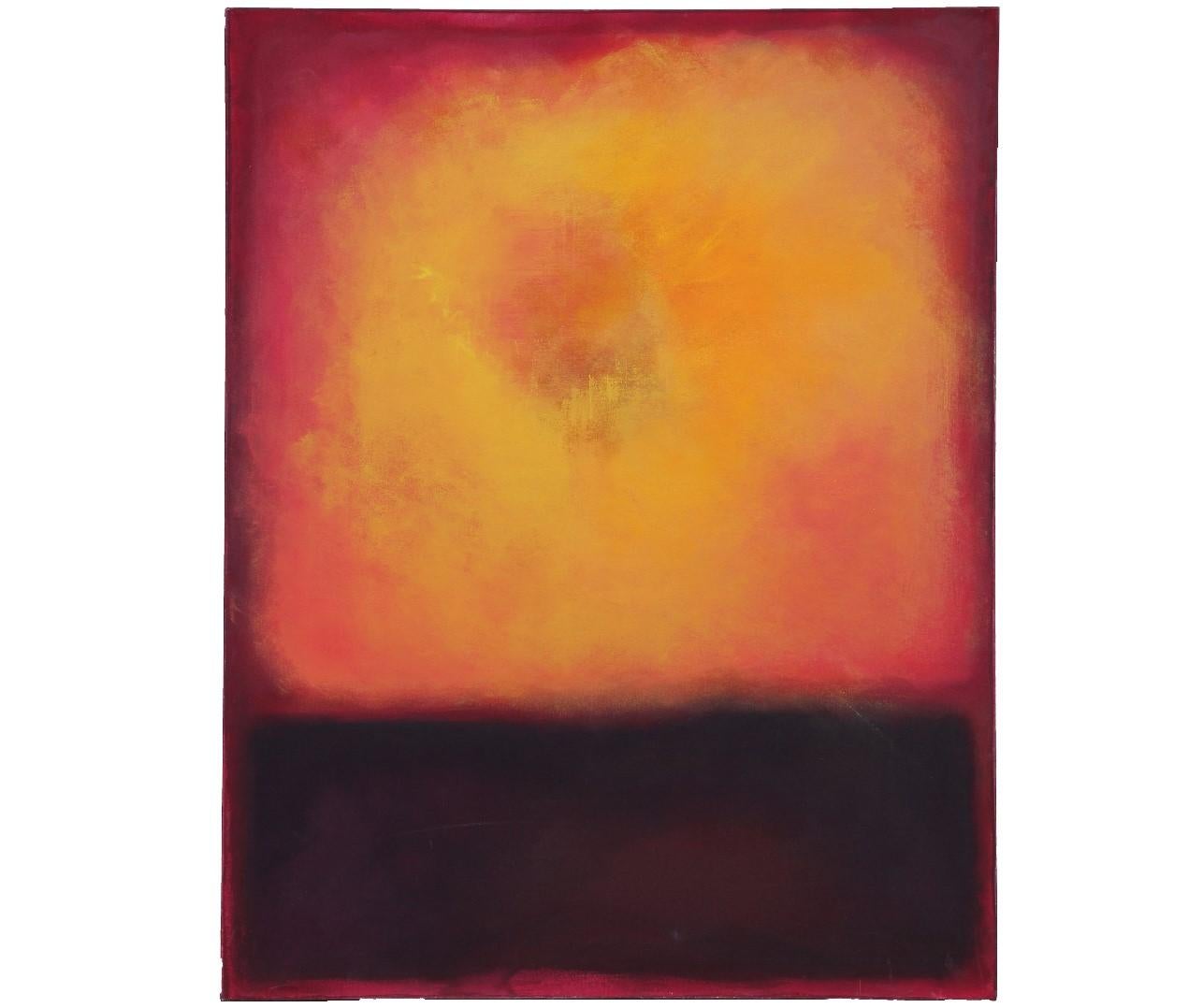 Karen Lastre  Abstract Painting - "Sun Creation the Vision" Expressionist Mark Rothko Style Painting