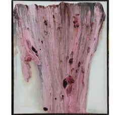 "Ice Form" Pink Abstract Expressionist Painting 