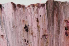 Rosa abstraktes expressionistisches Gemälde „Ice Form“