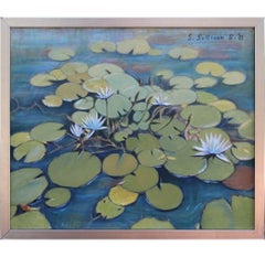 "Waterlilies" After Nature Floral Painting