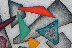 "Fragmentation" Crushed Glass Contemporary Geometric Abstract Painting