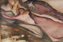 Earth Tonale organische abstrakte Aquarellmalerei